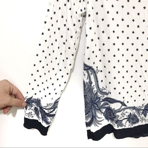 Zara Woman Semi-Sheer Floral Print Blouse - S - Picture 3 of 8